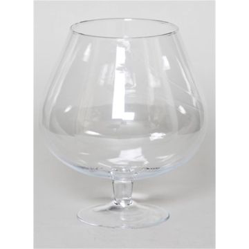 XXL Cognacglas VITOS auf Fuß, transparent, 25cm, Ø20cm