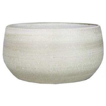 Keramikschale DELTA mit Rillen, hellgrau-weiß, 14cm, Ø29cm