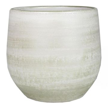 Keramiktopf DELTA mit Rillen, hellgrau-weiß, 21cm, Ø23cm