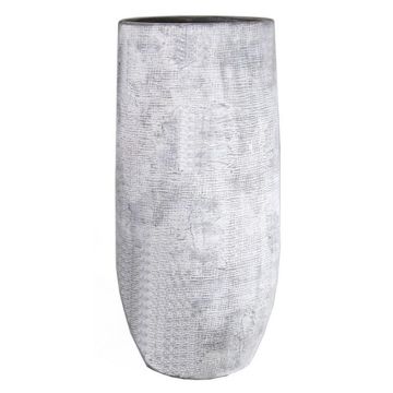 Keramikvase AGAPE mit Maserung, betongrau, 50cm, Ø24,5cm