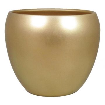 Keramik Pflanztopf URMIA BASAR, perlgold, 24cm, Ø27cm