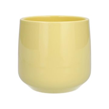 Übertopf ZIOKA aus Keramik, matt-gelb, 13,5cm, Ø14,5cm