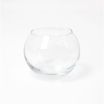 Kugel Teelichthalter TOBI EARTH aus Glas, klar, 7cm, Ø9,5cm