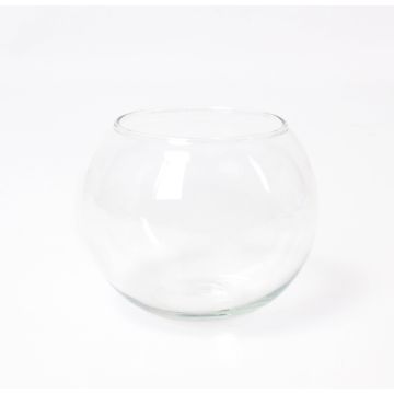 Kugel Teelichthalter TOBI EARTH aus Glas, klar, 10cm, Ø11,5cm