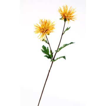 Textilblume Chrysantheme ESTELLE, gelb-orange, 70cm, Ø8-10cm