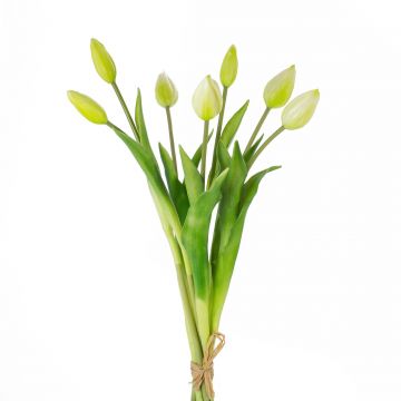 Kunst Tulpenstrauß LONA, weiß-grün, 45cm, Ø20cm