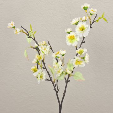 Kunst Kirschblütenzweig SOEY mit Blüten, creme-weiß, 45cm, Ø2-4,5cm