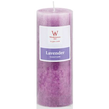 Rustik Duftkerze ASTRID, Lovely Lavender, violett, 13cm, Ø6,8cm, 60h