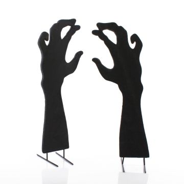 Halloween Dekofigur Silhouette Hände SPOOKY HANDS, schwarz, 40cm