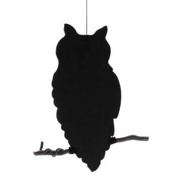 Halloween Deko Silhouette Eule SPOOKY OWL, schwarz, 62cm