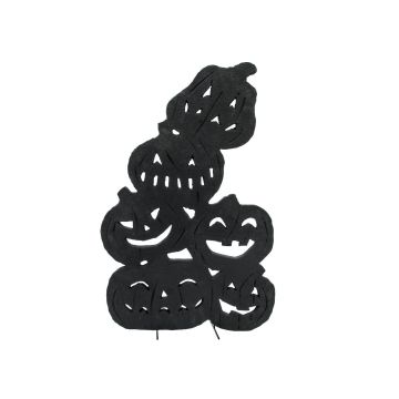 Deko Halloween Silhouette Kürbisse SPOOKY PUMPKINS, schwarz, 82cm