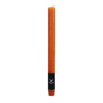 Stabkerze AURORA, orange, 27cm, Ø2,2cm, 10h - Made in Germany