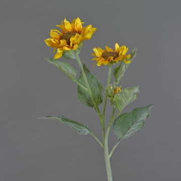 Kunstzweig Sonnenblume LUPATA, gelb, 90cm, Ø11-14cm