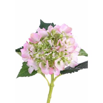Textilblume Hortensie NICKY, rosa-grün, 50cm, Ø15cm