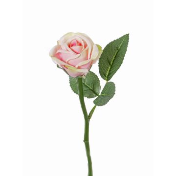 Kunstblume Rose GABI, rosa-grün, 25cm, Ø5cm