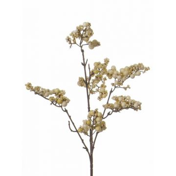 Kunst Schneebeeren Zweig JONTE mit Beeren, hellgelb, 50cm