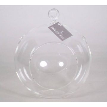 Hängende Vase JANIE aus Glas, klar, 8cm, Ø10,5cm
