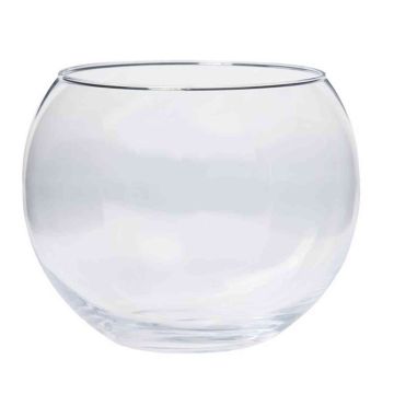 Kerzen Kugelvase TOBI OCEAN aus Glas, klar, 17,5cm, Ø19cm
