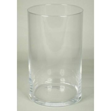 Glas Vase Zylinder SANYA OCEAN, klar, 25cm, Ø15cm