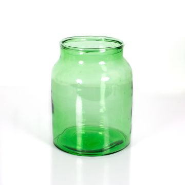 Windlichtglas QUINN EARTH, recycelt, klar-grün, 30cm, Ø21cm