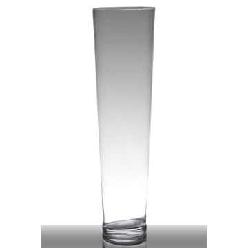 Bodenvase Konisch LORENA aus Glas, klar, 70cm, Ø19cm