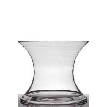 Deko Vase LIZET aus Glas, klar, 24cm, Ø29cm