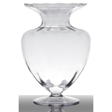 Pokalvase Glas KENDRA auf Standfuß, klar, 33cm, Ø23,5cm
