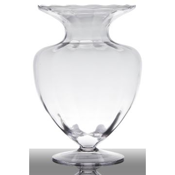 Pokalvase Glas KENDRA auf Standfuß, klar, 42cm, Ø32cm