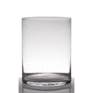 Zylinder Kerzenglas SANUA mit Bläschen, klar, 25cm, Ø19cm