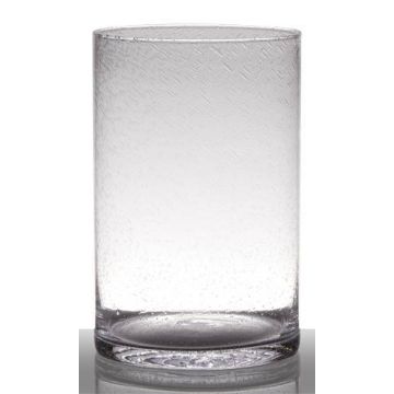 Zylindervase Glas SANUA mit Bläschen, klar, 30cm, Ø19cm