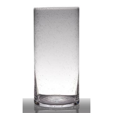 Zylindervase Glas SANUA mit Bläschen, klar, 40cm, Ø19cm