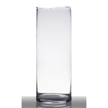 Zylinder Glasvase BROOKE, Bruchkante, klar, 47cm, Ø18cm