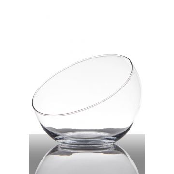 Dekoschale NELLY EARTH aus Glas, klar, 17cm, Ø20cm