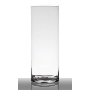 Glas Vase Zylinder SANYA EARTH, klar, 40cm, Ø15cm