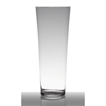 Blumenvase Konisch AMNA EARTH aus Glas, klar, 40cm, Ø16,5cm