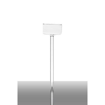 Teelichthalter Stecker MILLINA aus Glas, klar, 15cm, Ø4,5cm