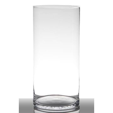 Glas Vase Zylinder SANYA EARTH, klar, 40cm, Ø19cm