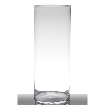 Glas Boden Vase Zylinder SANYA EARTH, klar, 50cm, Ø19cm