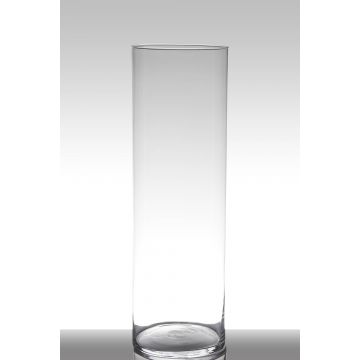 Glas Boden Vase Zylinder SANYA EARTH, klar, 60cm, Ø19cm