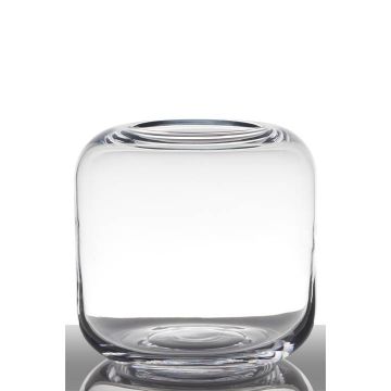 Glas Vase EIKE, transparent, 21cm, Ø21cm
