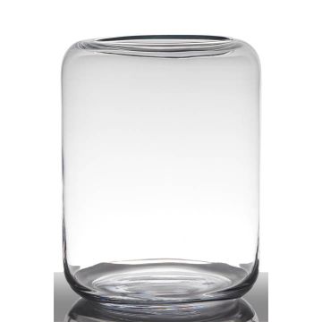 Glas Vase EIKE, transparent, 30cm, Ø23cm