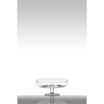 Servierschale Glas MICK auf Fuß, klar, 10cm, Ø24,5cm
