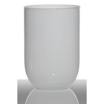 Glas Tisch Vase MARISA, weiß, 20cm, Ø14cm