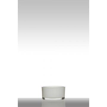 Servierschale VERA EARTH aus Glas, weiß, 8cm, Ø15cm