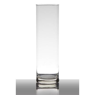 Glas Vase Zylinder SANYA EARTH, klar, 30cm, Ø9cm