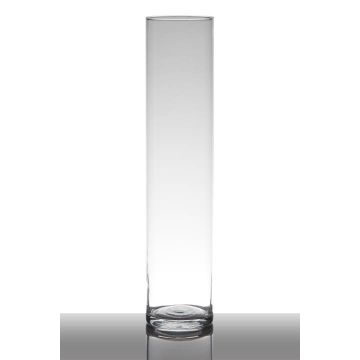 Glas Vase Zylinder SANYA EARTH, klar, 40cm, Ø9cm
