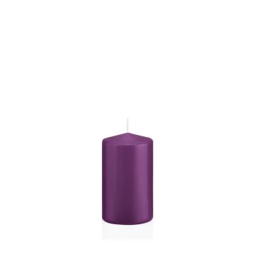 Stumpenkerze MAEVA, violett, 10cm, Ø6cm, 33h - Made in Germany