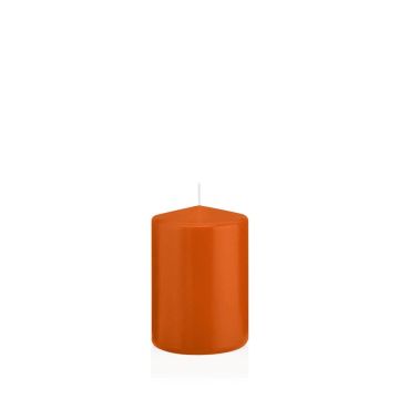 Stumpenkerze MAEVA, orange, 10cm, Ø7cm, 42h - Made in Germany