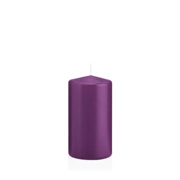 Stumpenkerze MAEVA, violett, 13cm, Ø7cm, 52h - Made in Germany