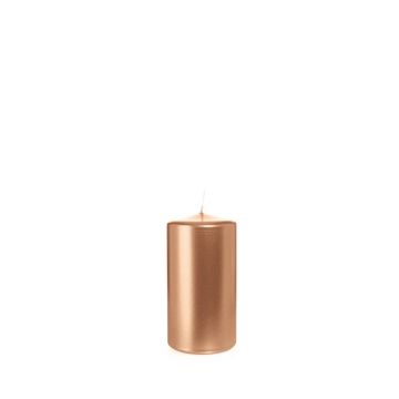 Weihnachtskerze ROSELLA, roségold, 15cm, Ø8cm, 69h - Made in Germany